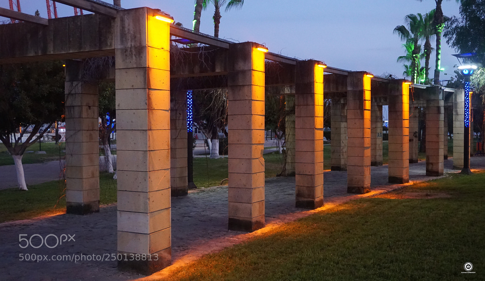 Sony a6000 sample photo. Mersin - park lights photography