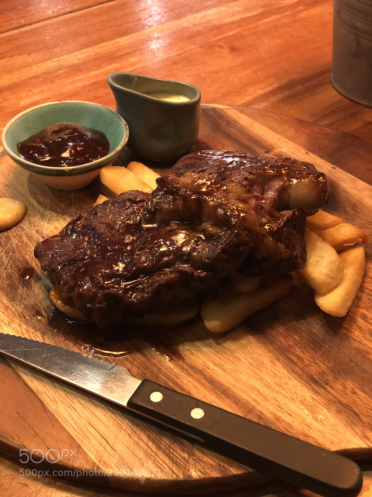 Apple iPhone X sample photo. Rib eye steak photography