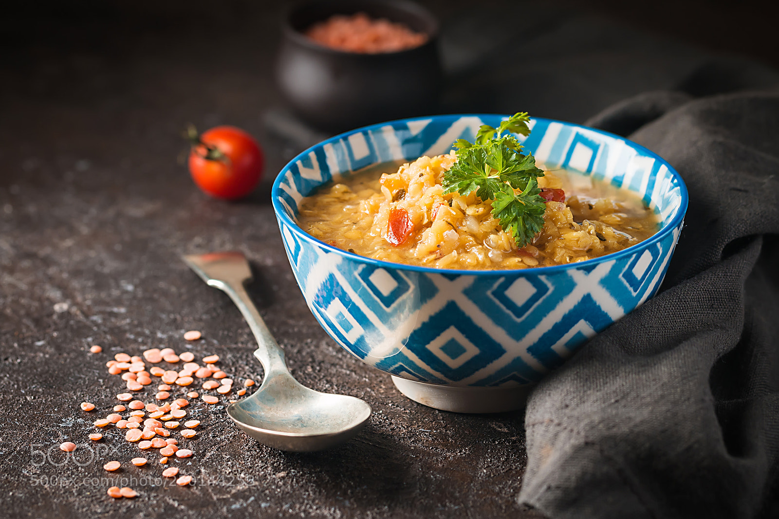 Canon EOS 70D sample photo. Red lentil soup photography