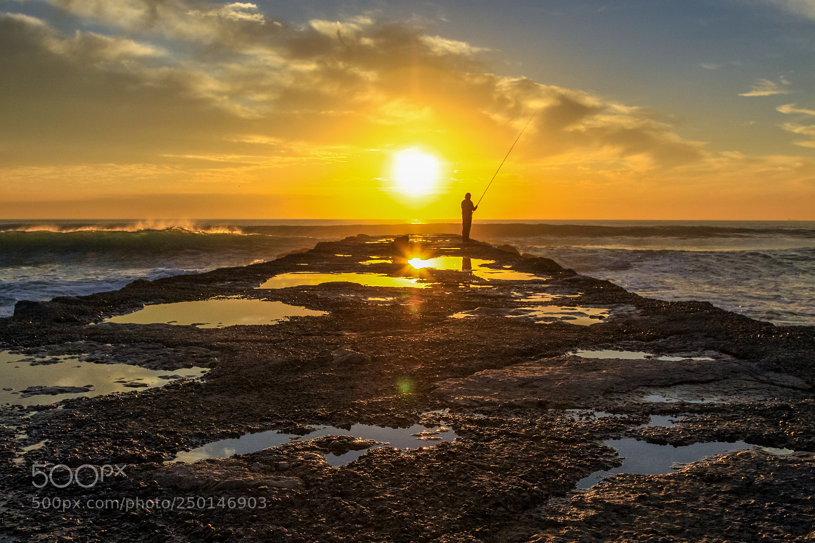 Canon EOS 50D sample photo. Sunset fisherman photography
