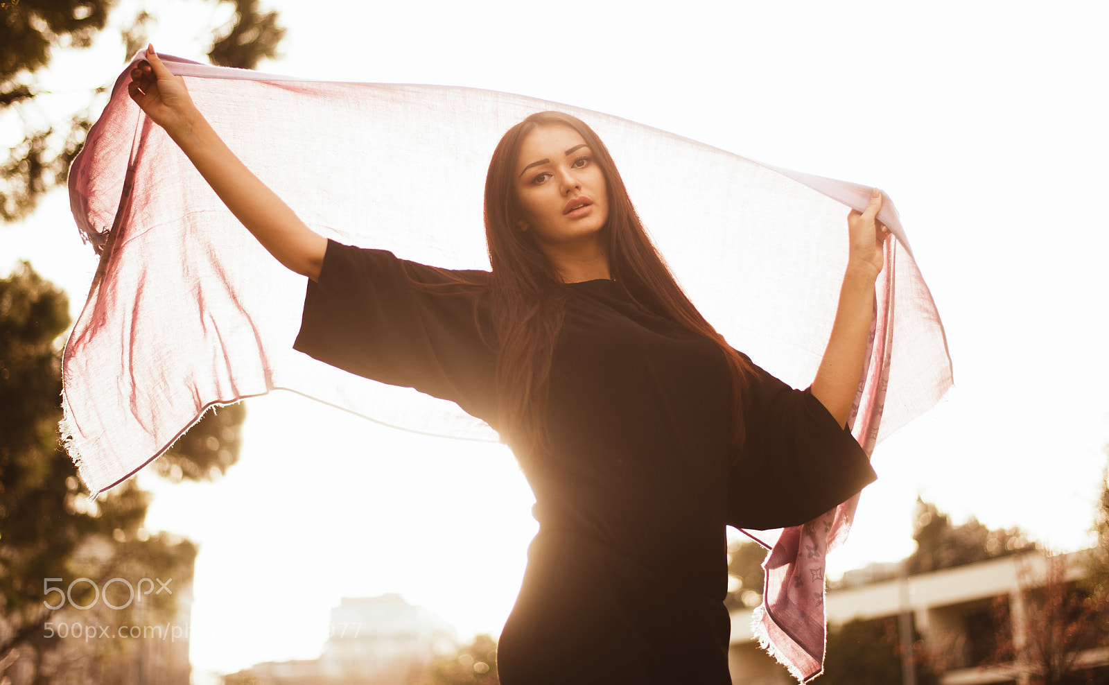 Nikon D700 sample photo. Pink scarf photography