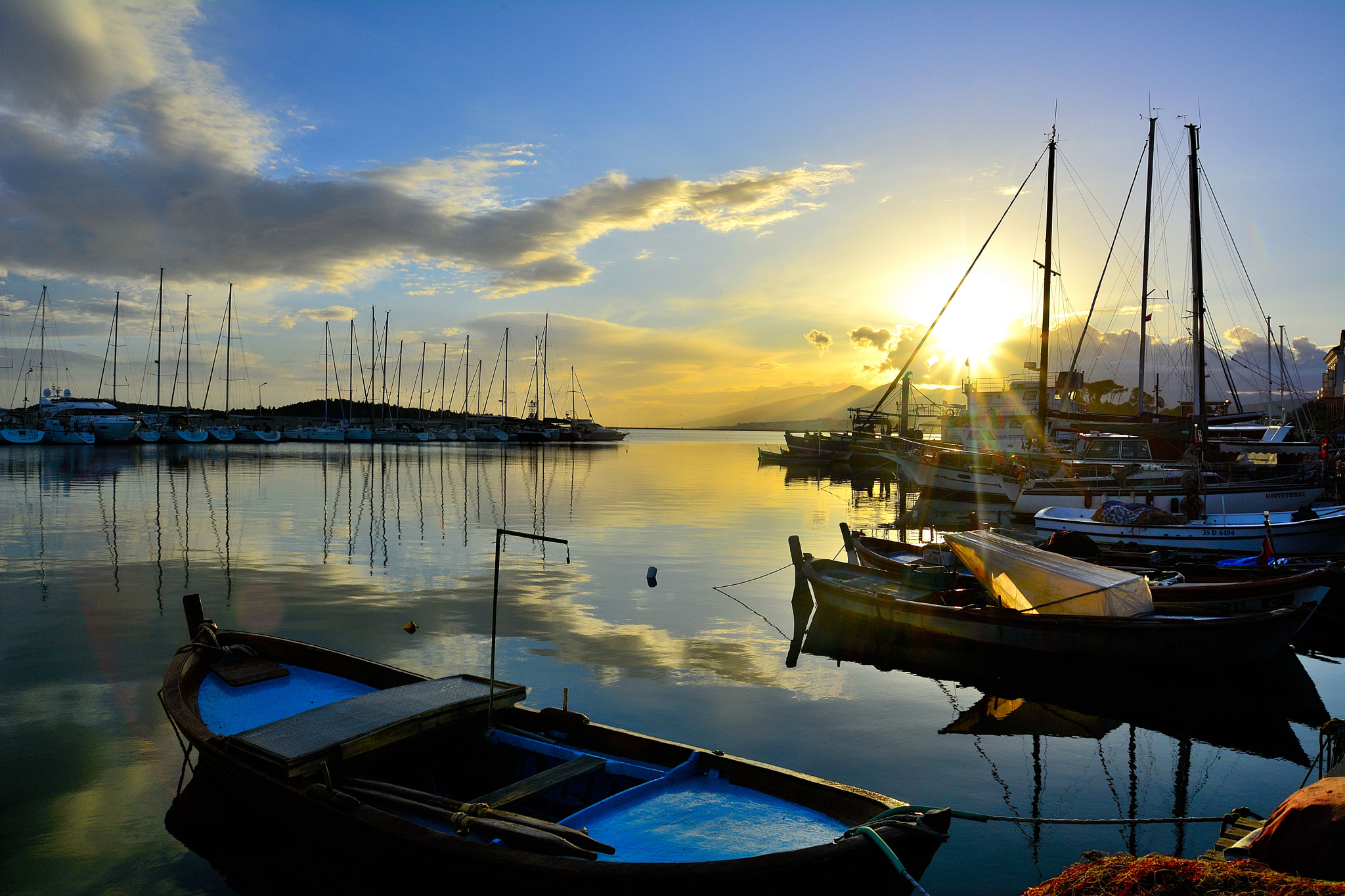 Nikon D7100 sample photo. Sunrise-marina photography