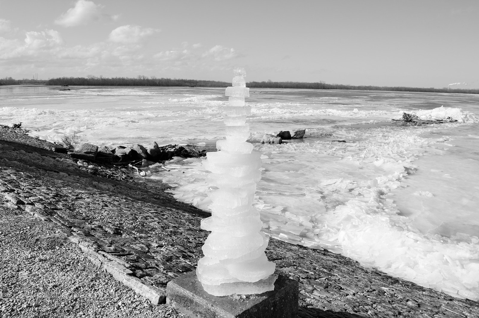 Nikon D3200 sample photo. Ice rock stacking! photography