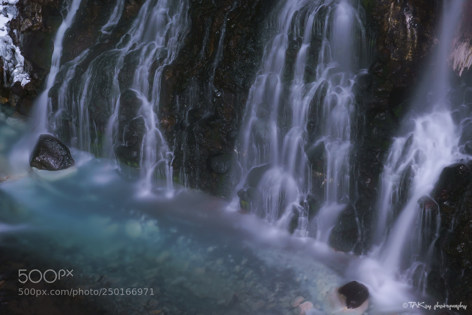 Sony a7R II sample photo. Night waterfall photography