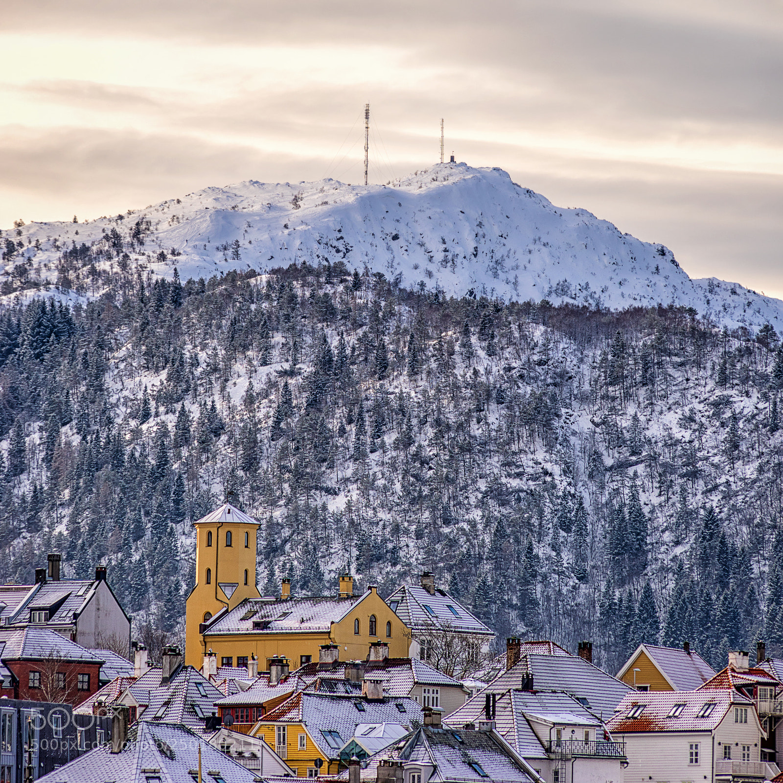 Sony a7 II sample photo. Morning in bergen, norway photography