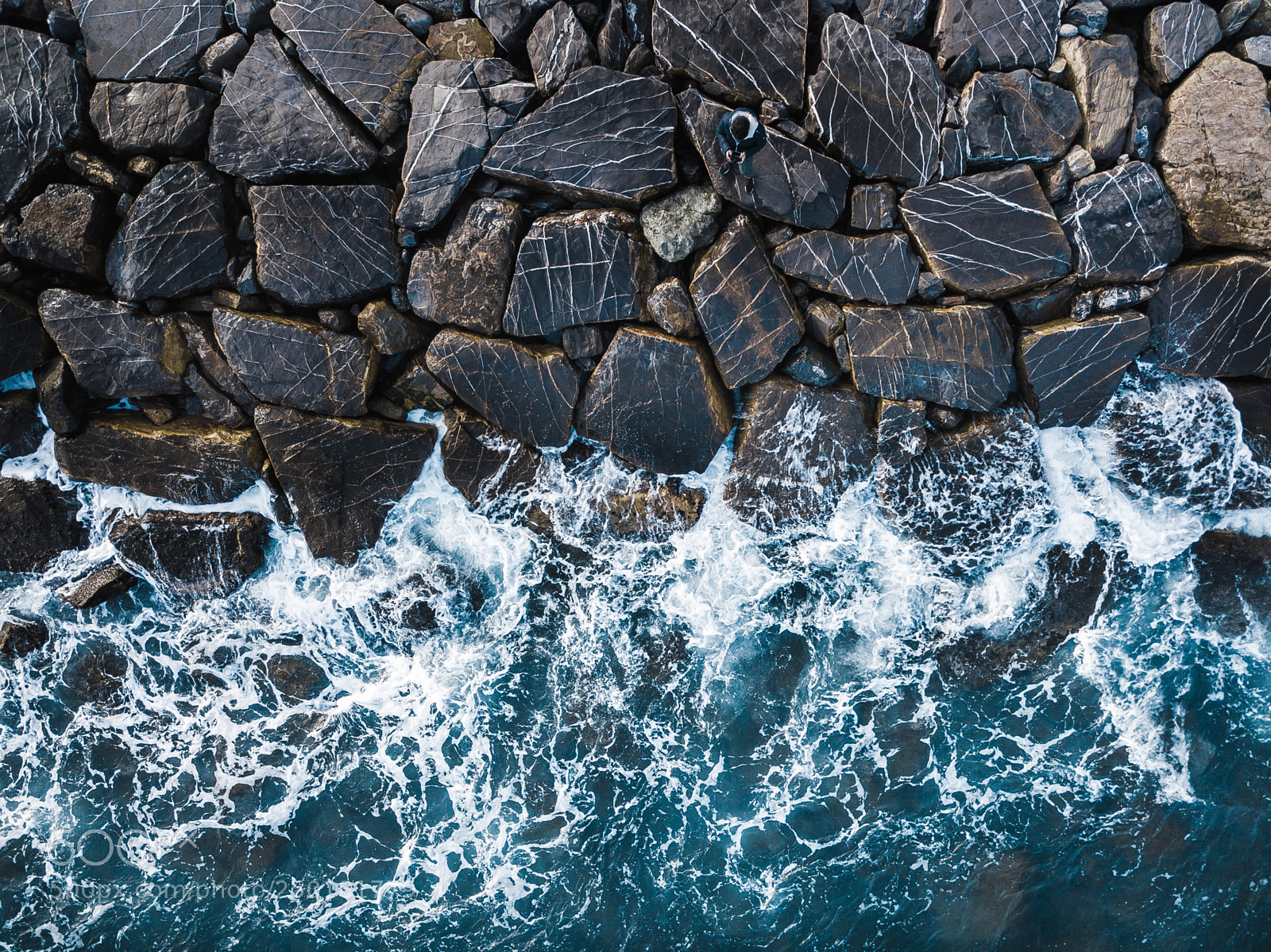 DJI FC220 sample photo. Rocks and waves photography