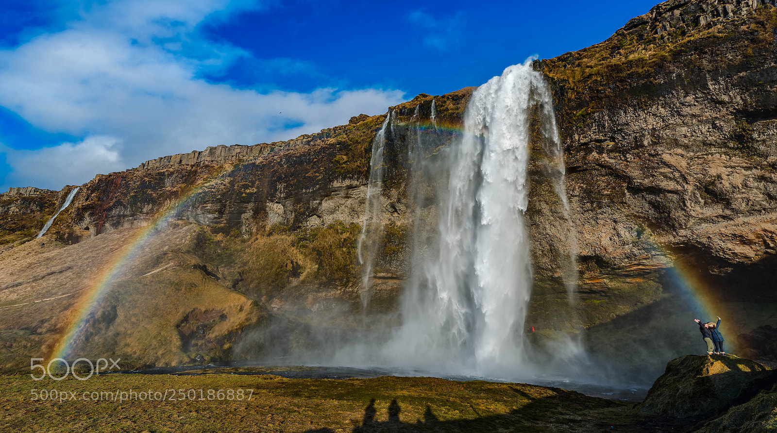 Nikon D800 sample photo. Rainbow at seljalandsfoss photography