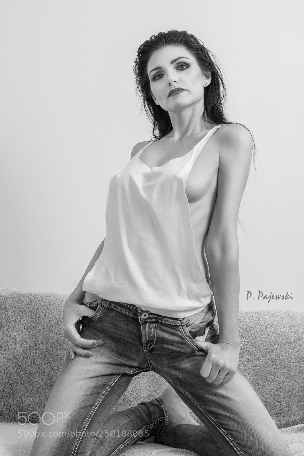 Nikon D7100 sample photo. Lovely girl...(b&w) photography
