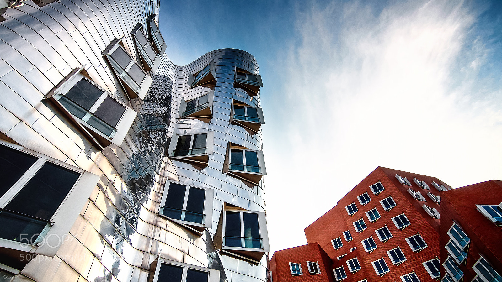 Nikon D5000 sample photo. Gehry buildings photography