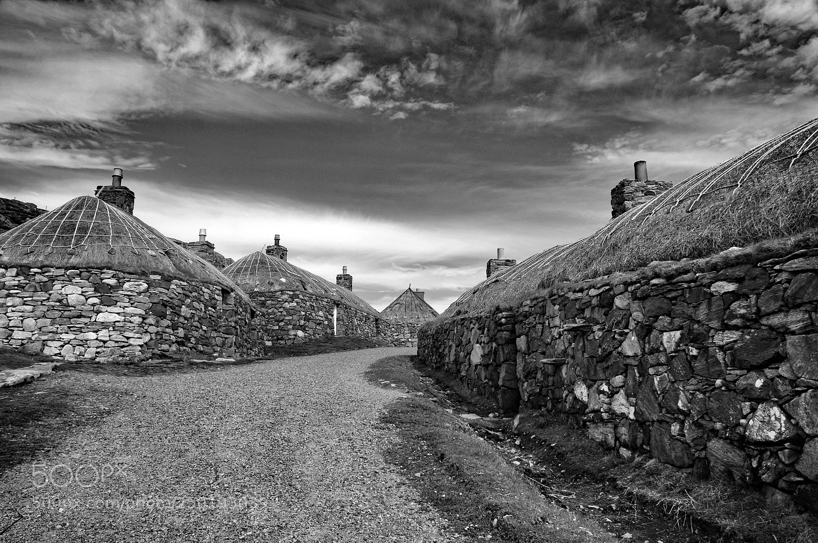 Sony Alpha NEX-5N sample photo. Blackhouses, isle of lewis photography