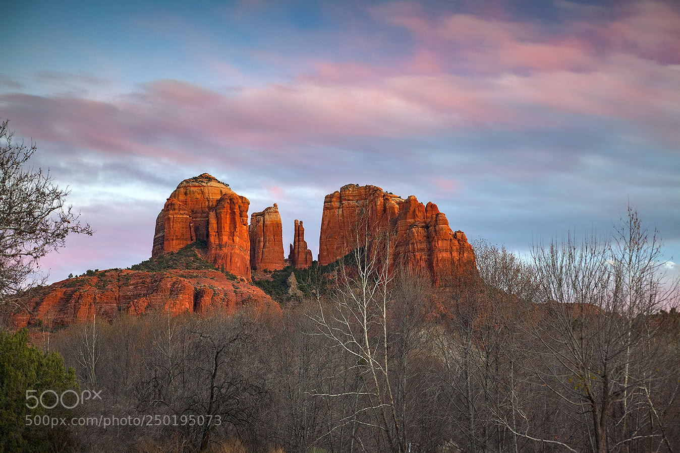 Canon EOS 5D Mark II sample photo. Cathedral rock at sunset photography