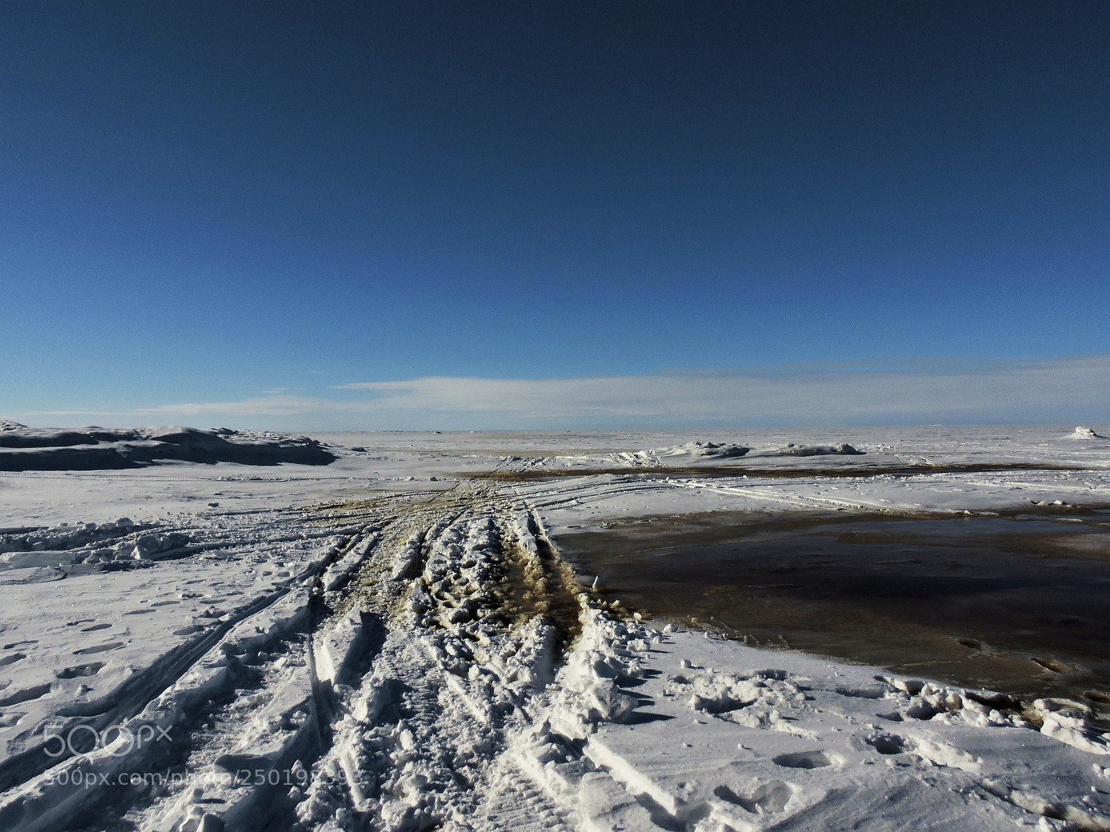 Nikon Coolpix P600 sample photo. Water on the ice photography