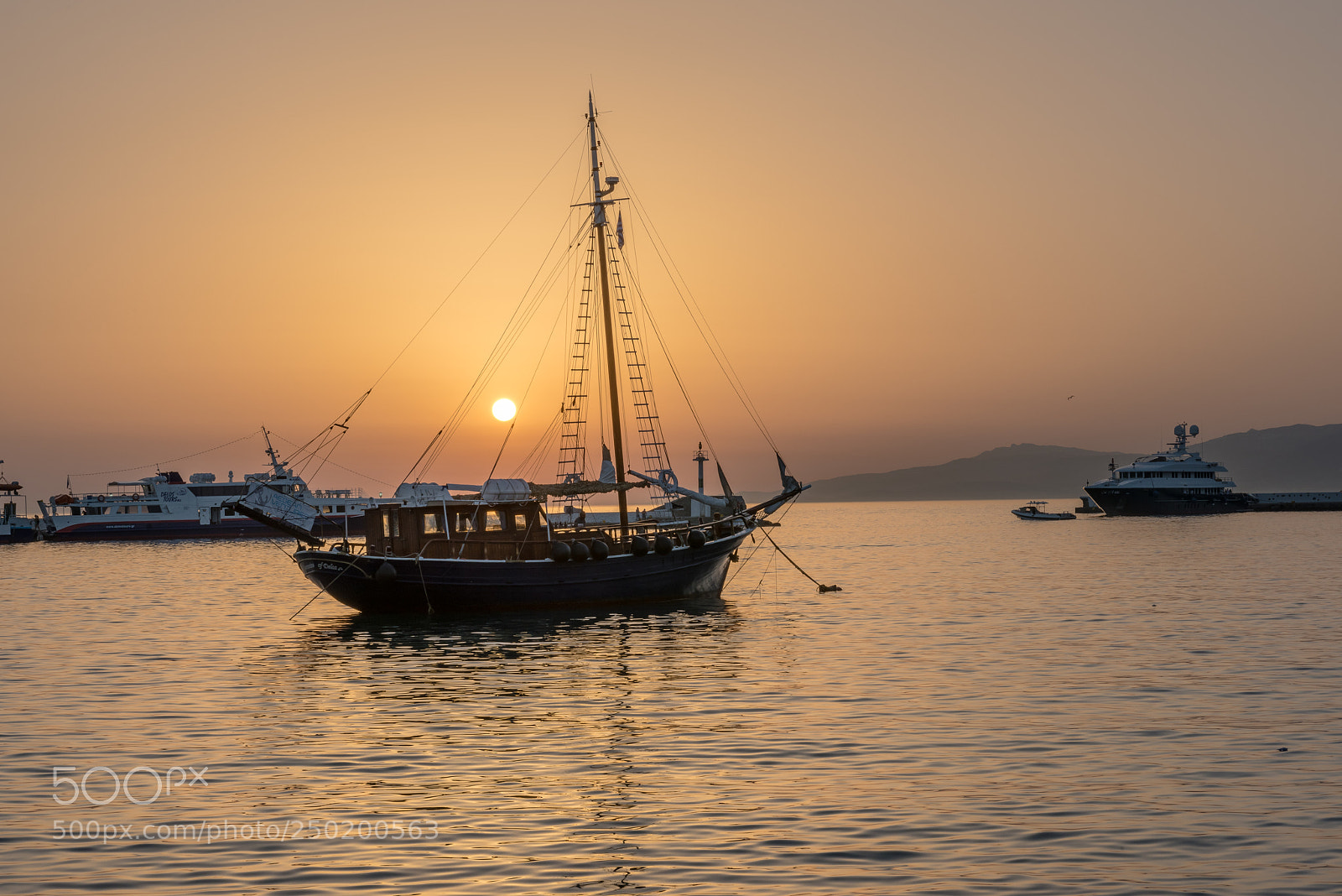 Nikon D810 sample photo. Sunset in the port photography