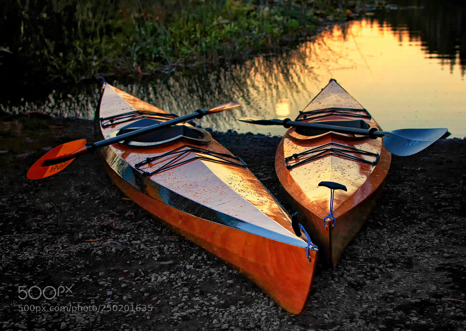 Canon EOS 5D Mark II sample photo. Kayaks by moonlight photography