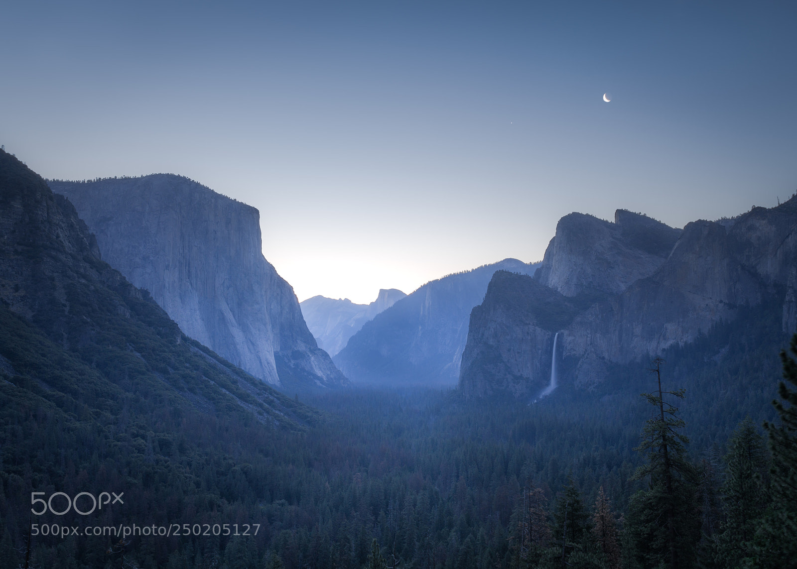 Sony a7R II sample photo. Moonrise in blue hour photography
