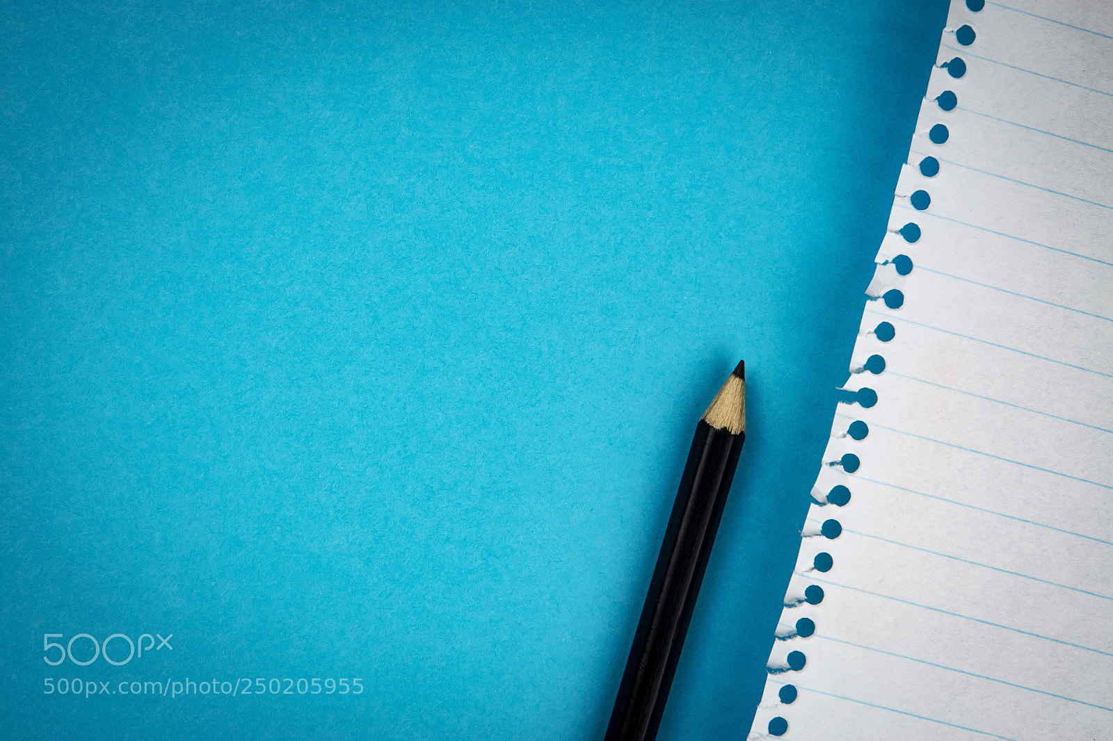 Nikon D5500 sample photo. Black pencil on blue photography