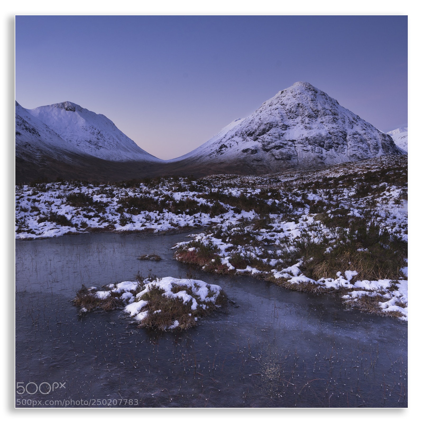 Sony a7 II sample photo. Glencoe sunrise in winter photography