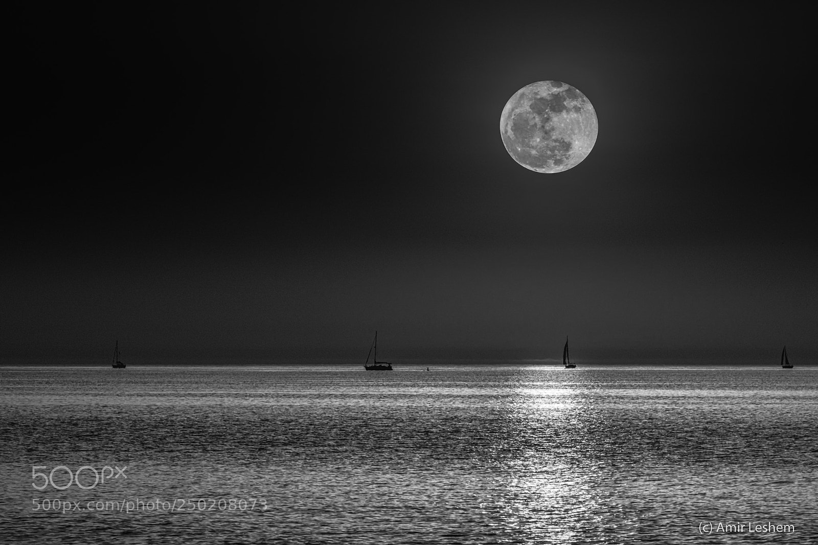 Sony a6500 sample photo. Moon over the sea photography