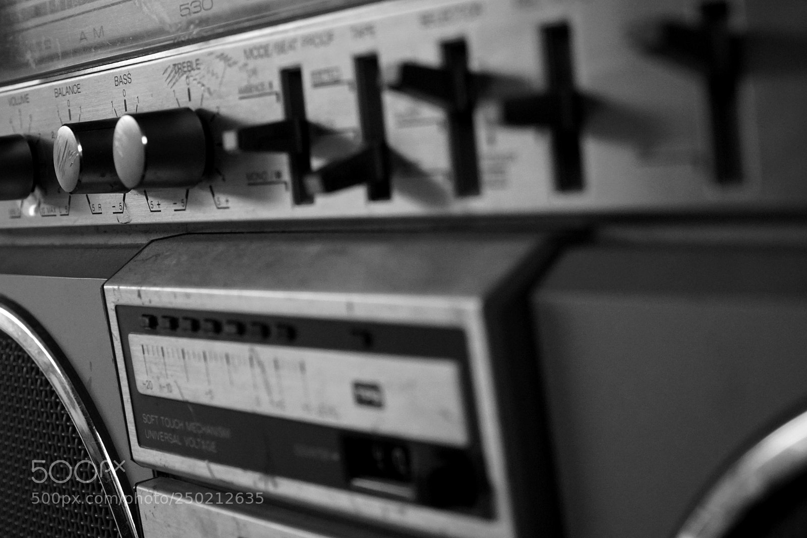 Sony a6500 sample photo. Black and white speaker photography