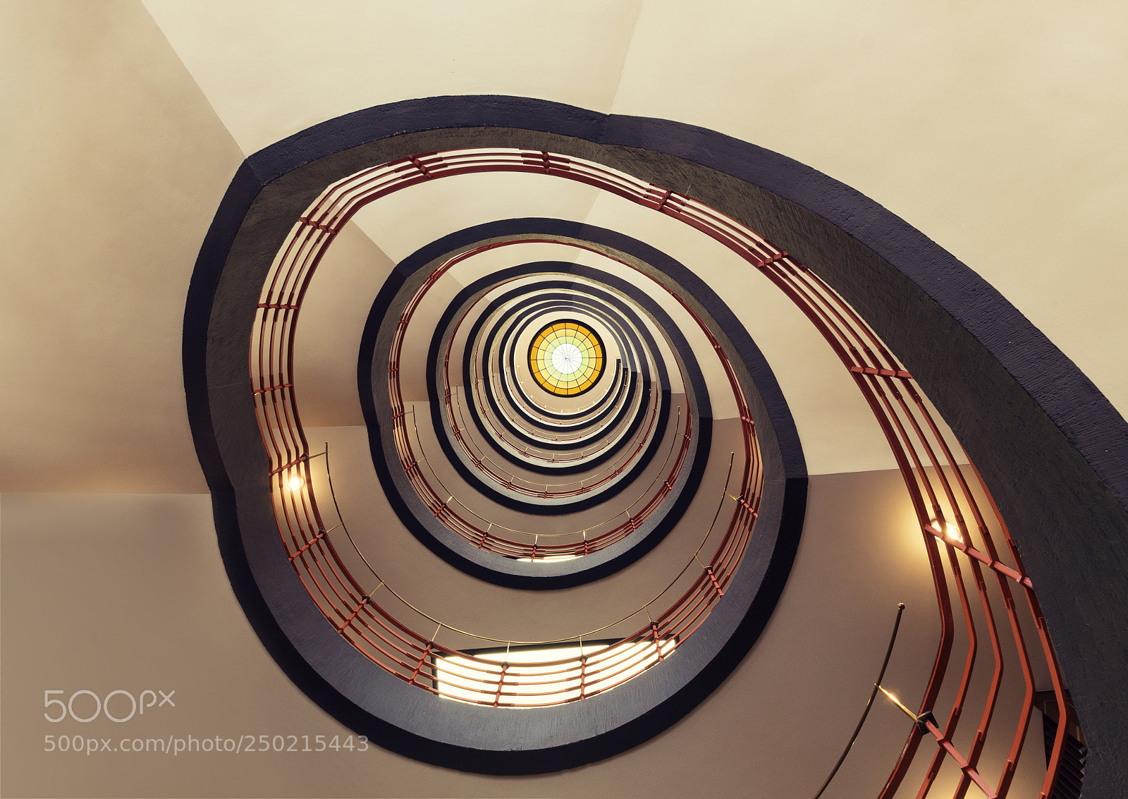 Nikon D800 sample photo. Circular staircase, sprinkenhof building photography
