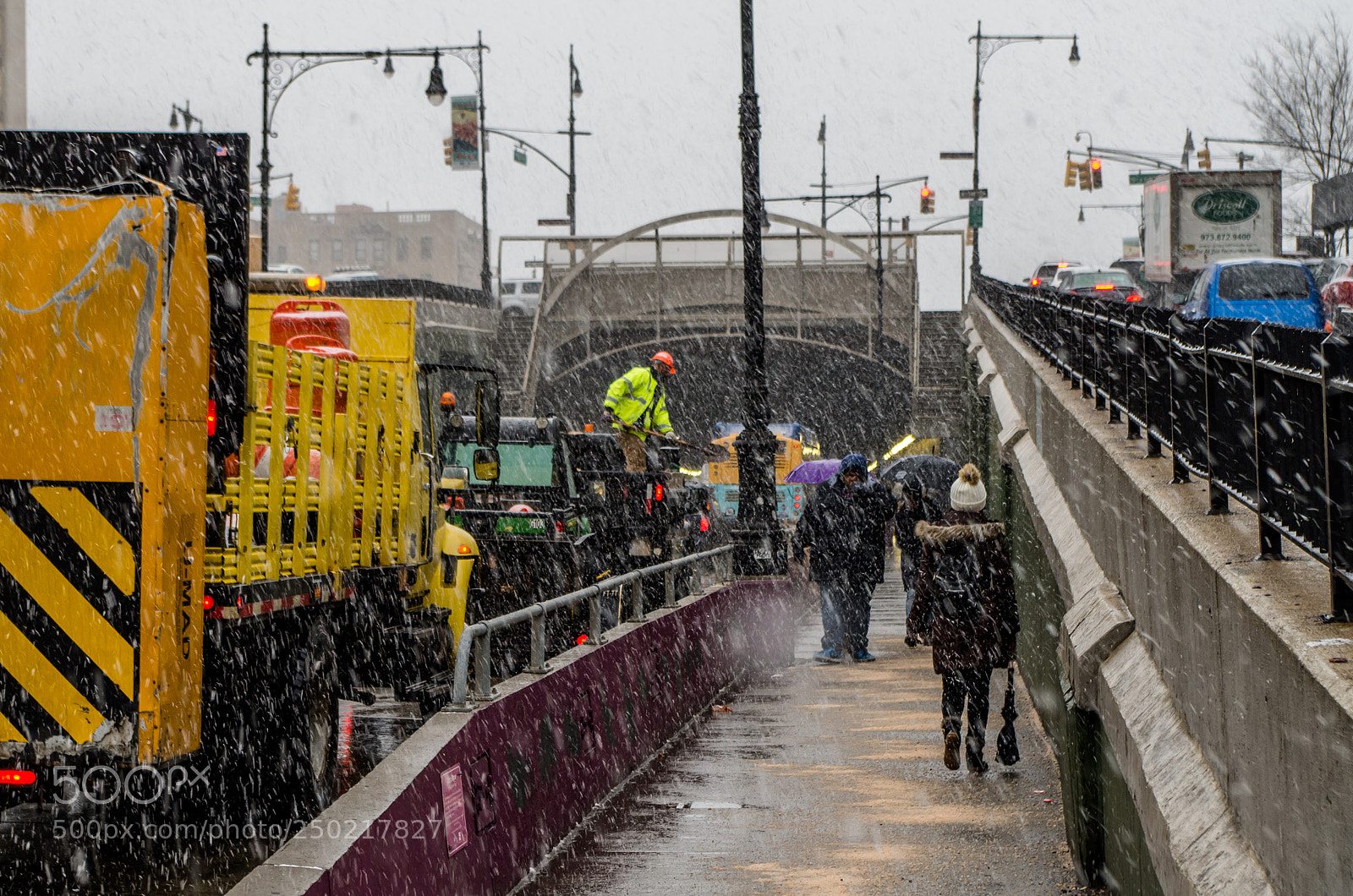 Pentax K-50 sample photo. Salting the sidewalk from photography