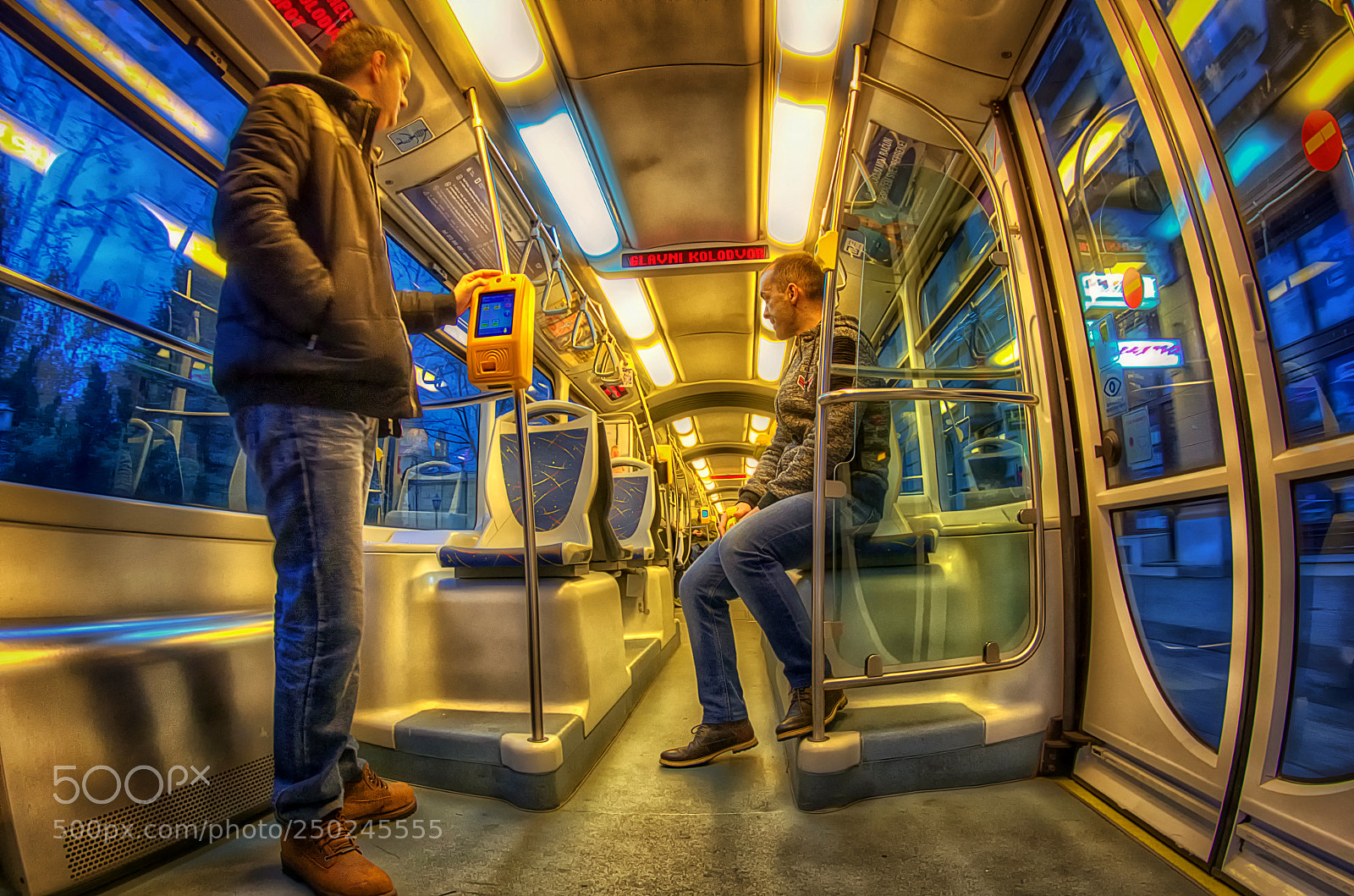Pentax K-5 sample photo. In the tram photography