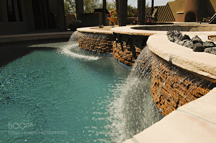 Nikon D2X sample photo. Pool design in arizona photography