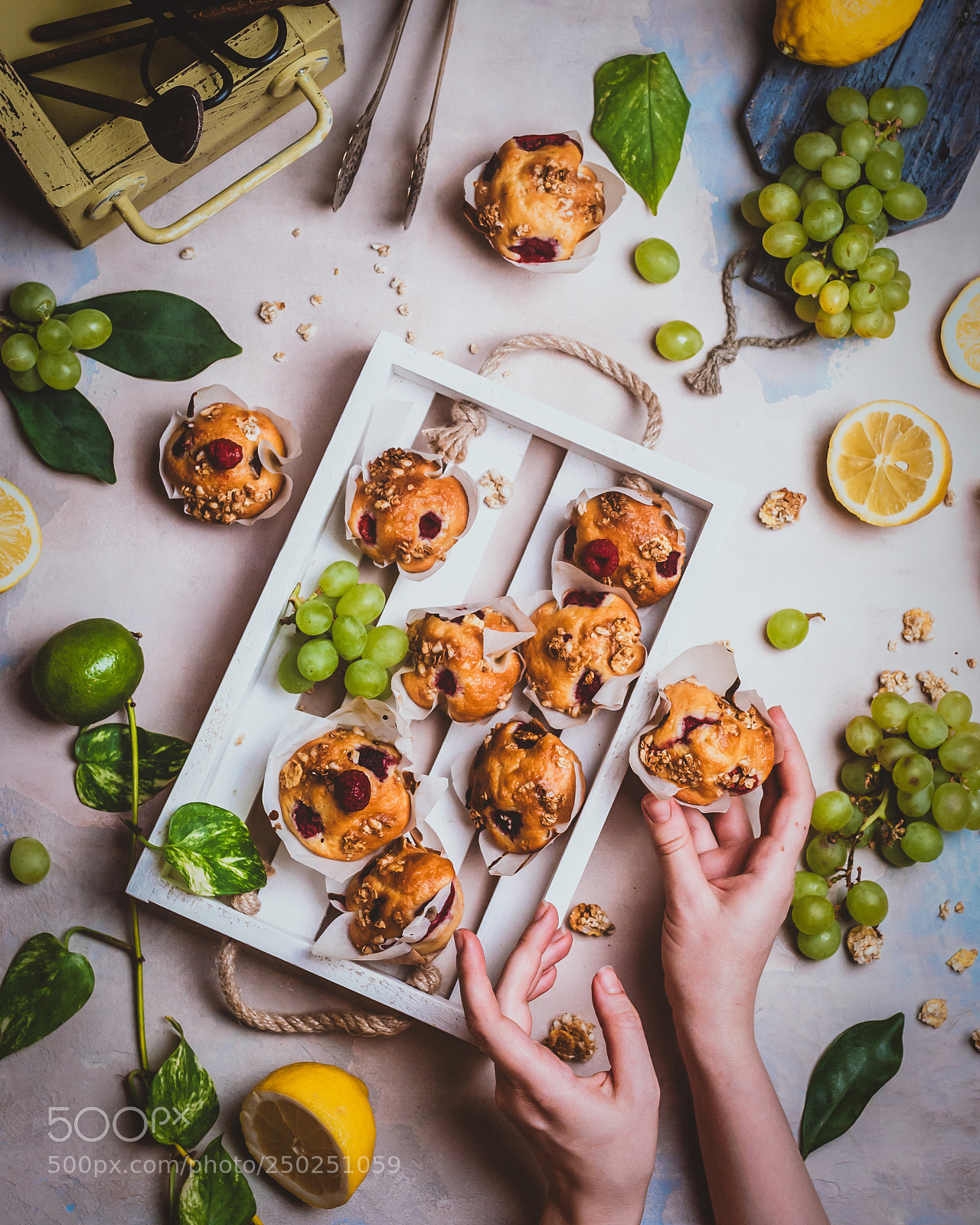 Canon EOS 5D Mark II sample photo. Muffins with raspberry and photography
