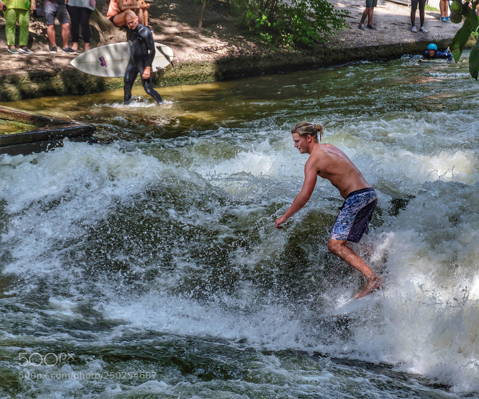 Fujifilm X-T20 sample photo. Surfing the eisbach wave photography