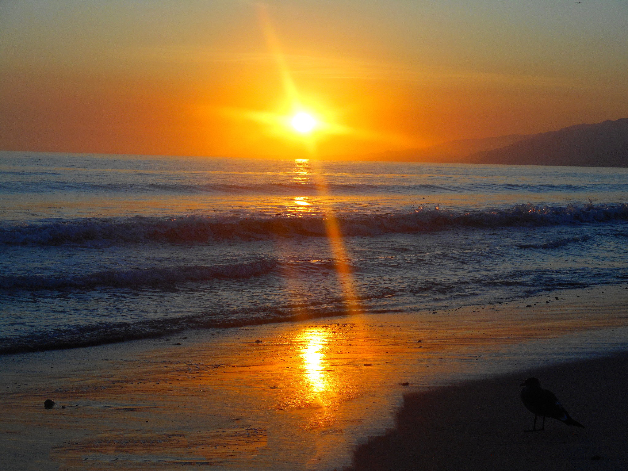 Nikon Coolpix S3700 sample photo. Strong sunset in malibu photography