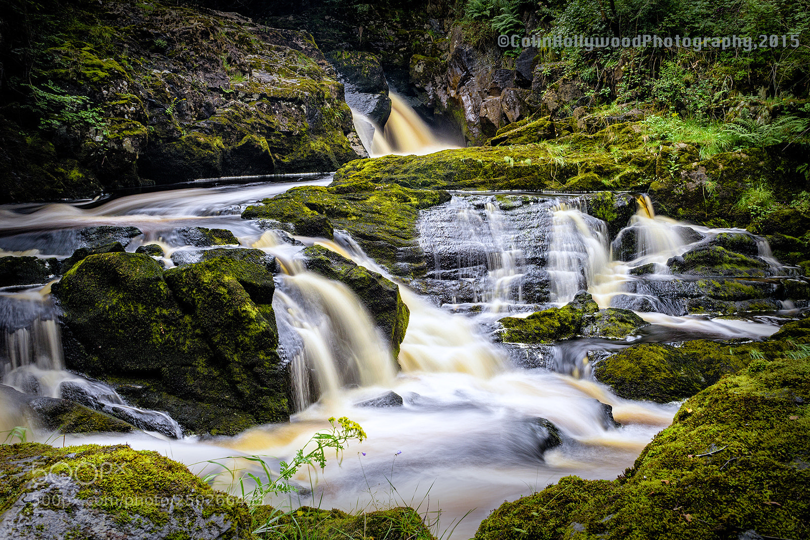 Nikon D810 sample photo. Smooth water, ingleton falls photography