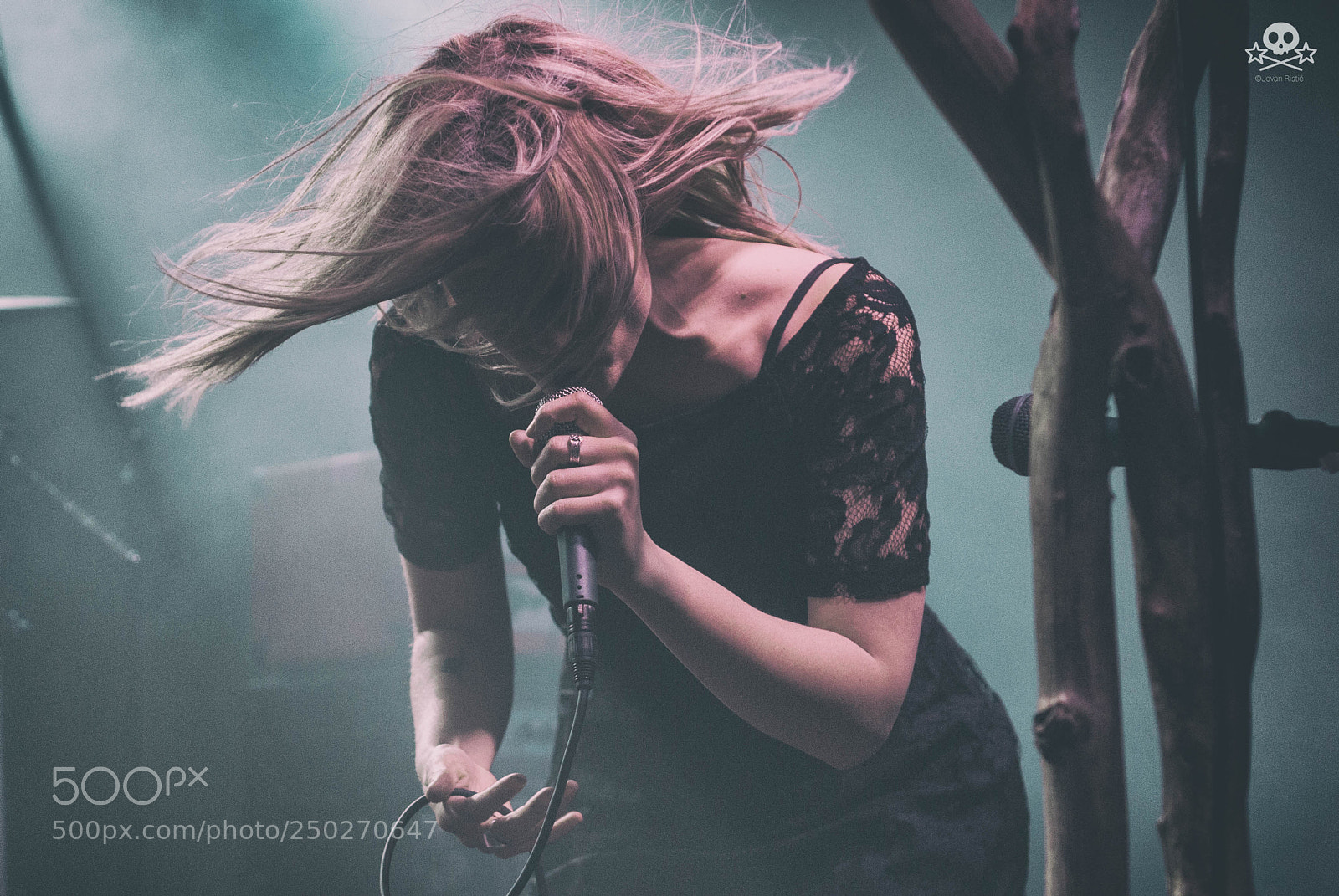 Nikon D200 sample photo. Myrkur in concert photography