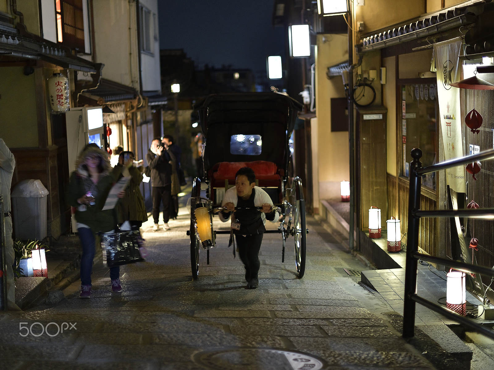 Nikon D800E + Nikon AF-S Nikkor 50mm F1.4G sample photo. Rickshaw kyoto photography