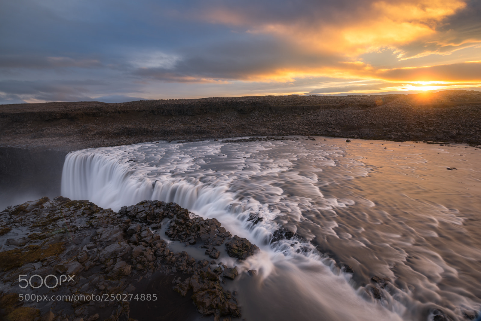 Nikon D810 sample photo. Dettifoss sunrise photography