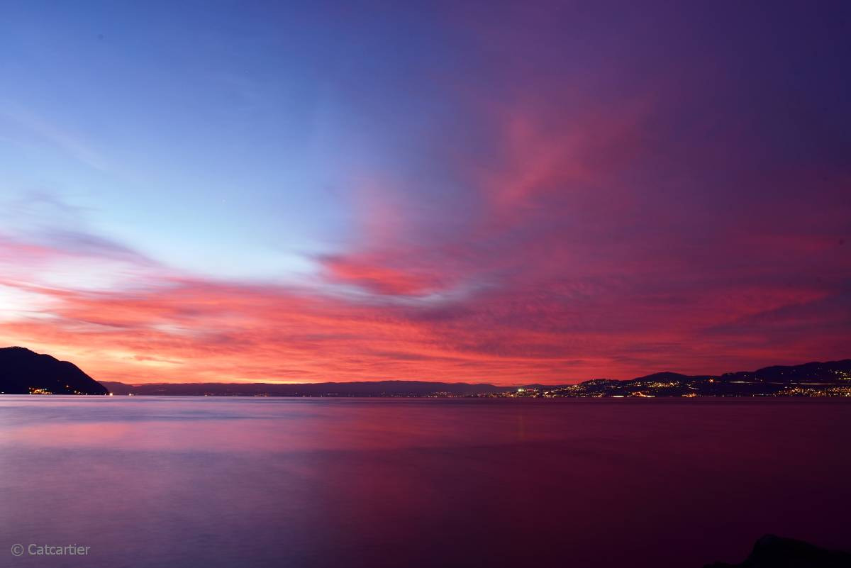 Nikon AF-S Nikkor 28mm F1.8G sample photo. Coucher de soleil depuis les grangettes photography