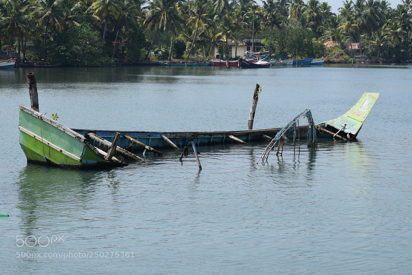 Nikon D5300 sample photo. Collapsed boat photography