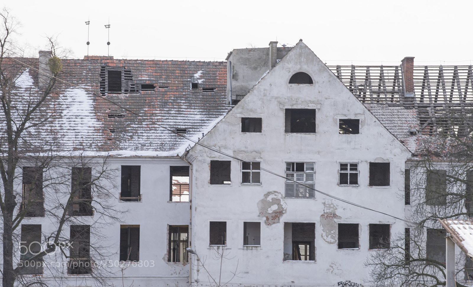 Nikon D810 sample photo. Gutted old building photography