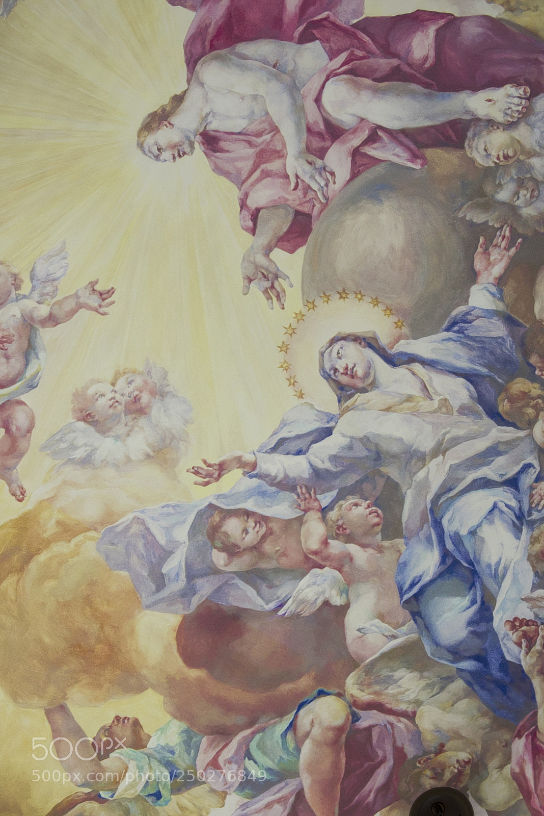 Nikon D810 sample photo. Ceiling mural in royal photography