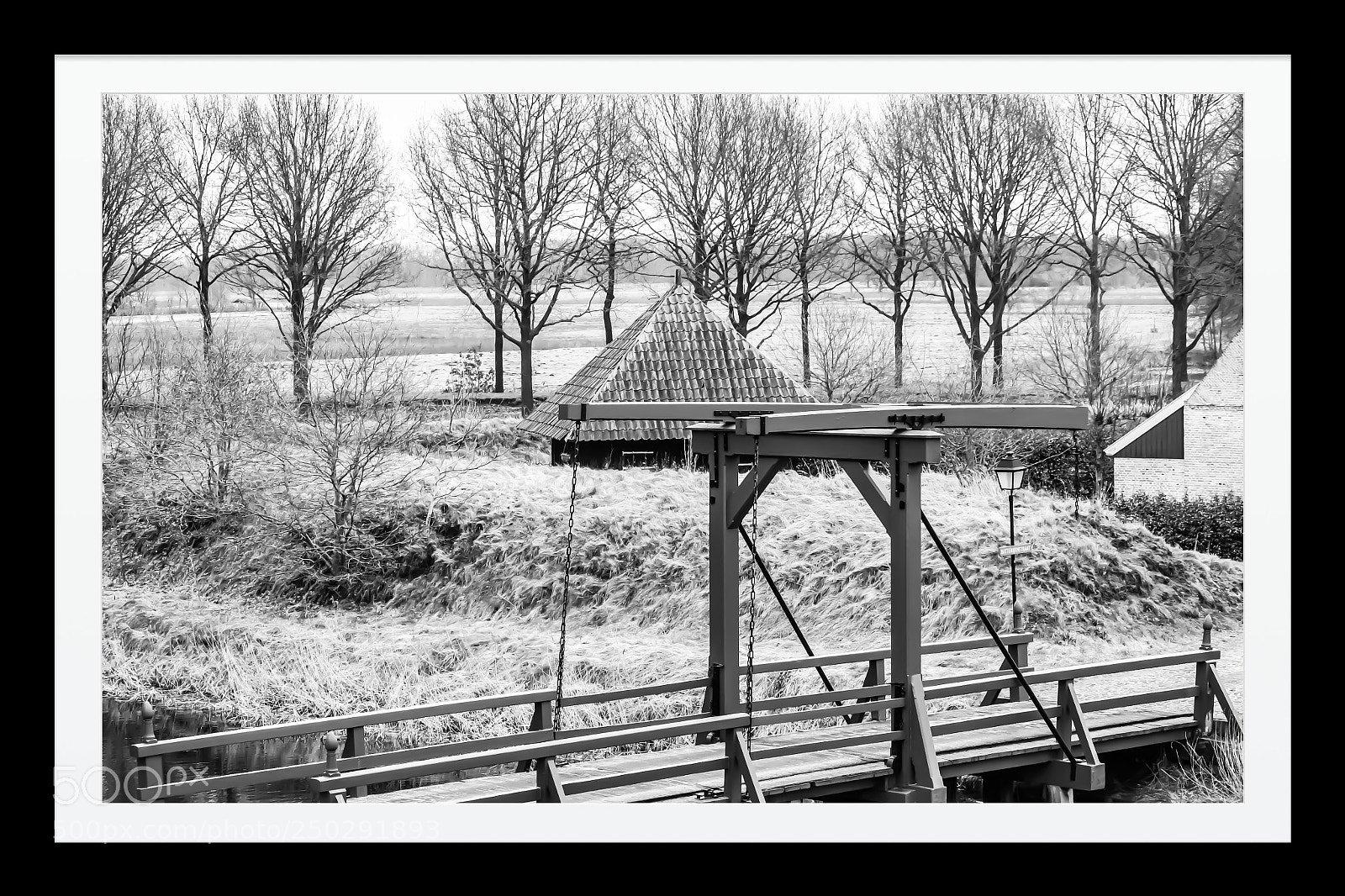 Canon EOS 500D (EOS Rebel T1i / EOS Kiss X3) sample photo. Bruggetje.bourtange.black&white.2018 photography