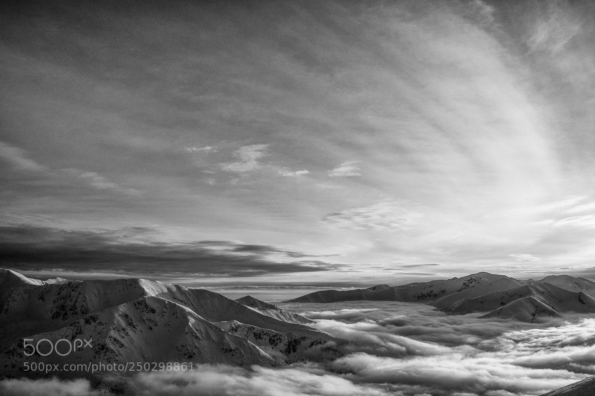 Sony a7 II sample photo. Mountain view over clouds. photography