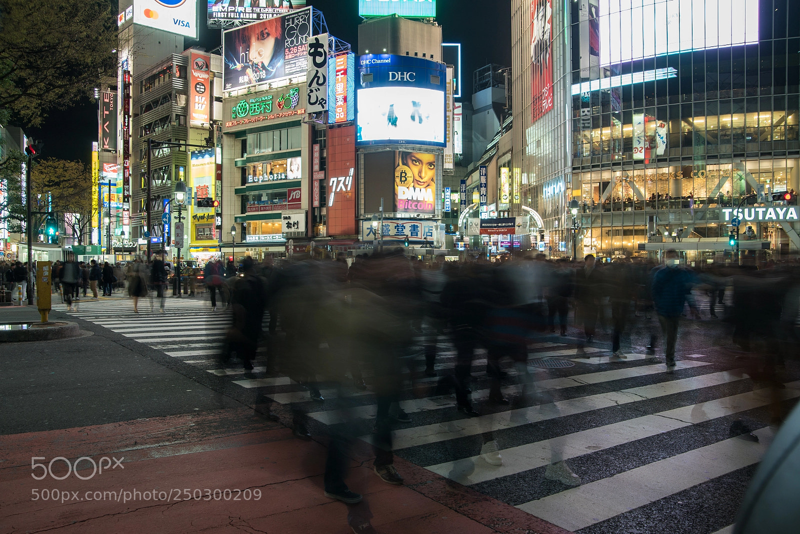 Sony a7S sample photo. Shibuya 11pm photography