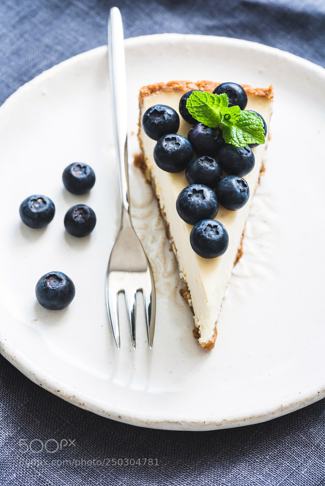 Nikon D810 sample photo. Cheesecake with fresh blueberries photography