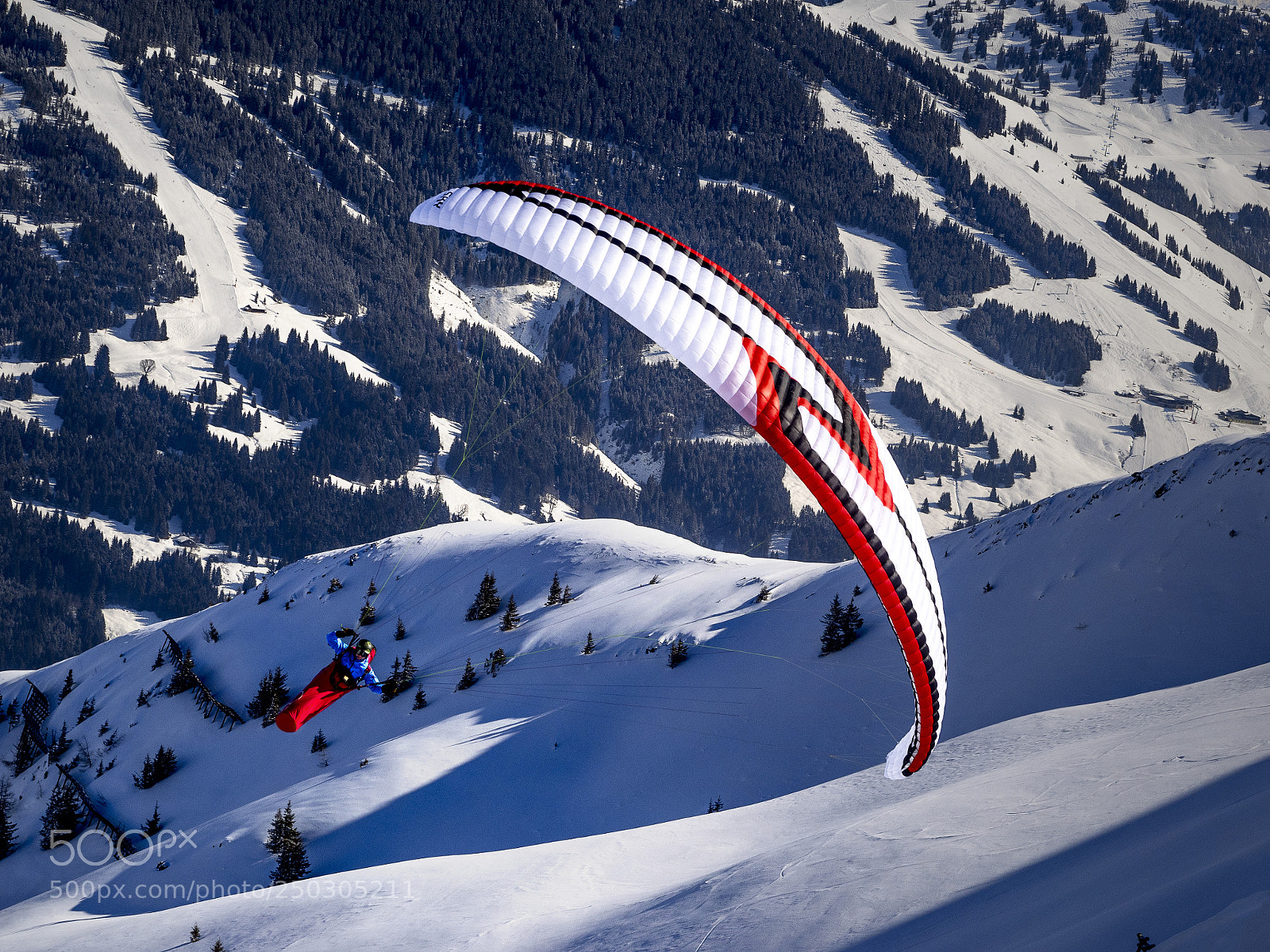 Olympus OM-D E-M1 sample photo. Paragliding in saalbach photography