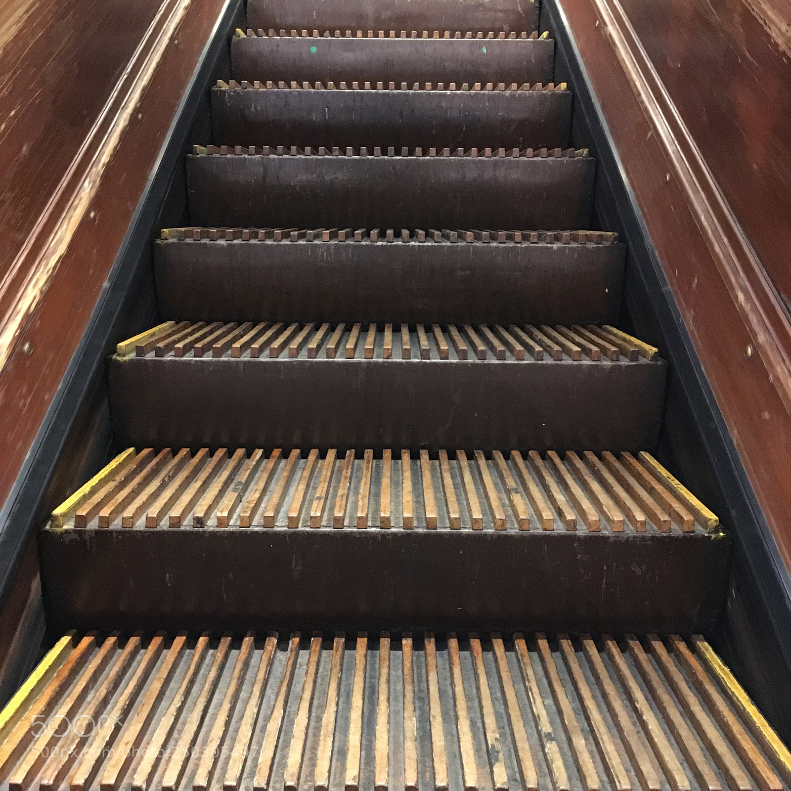 Apple iPhone SE sample photo. Vintage escalator photography