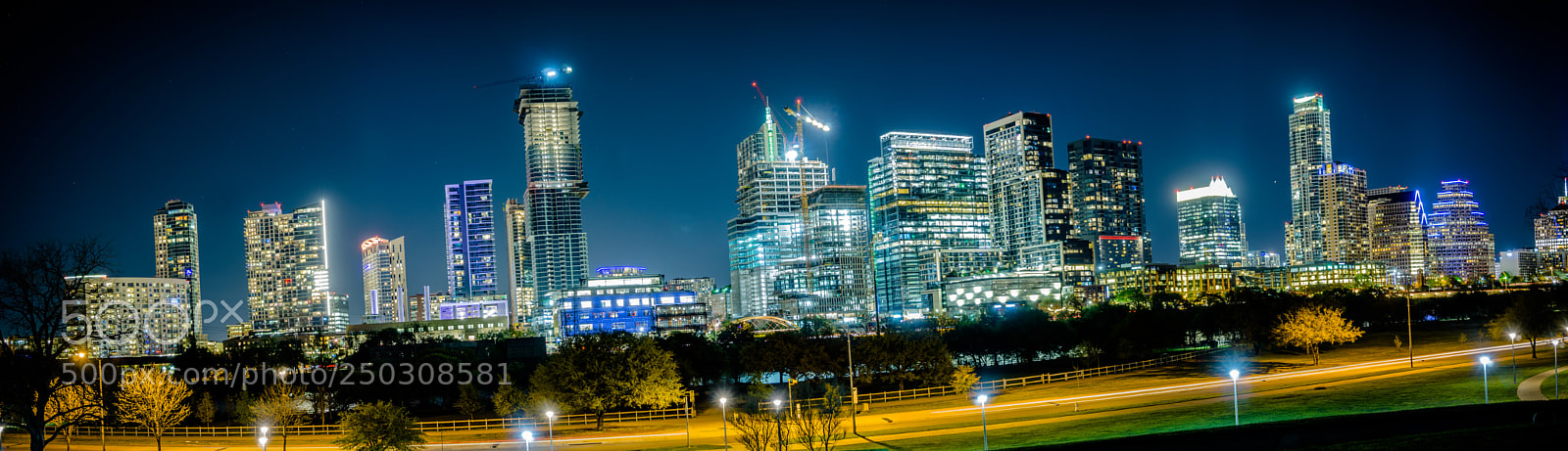 Sony a6000 sample photo. Skyline pano • austin tx photography