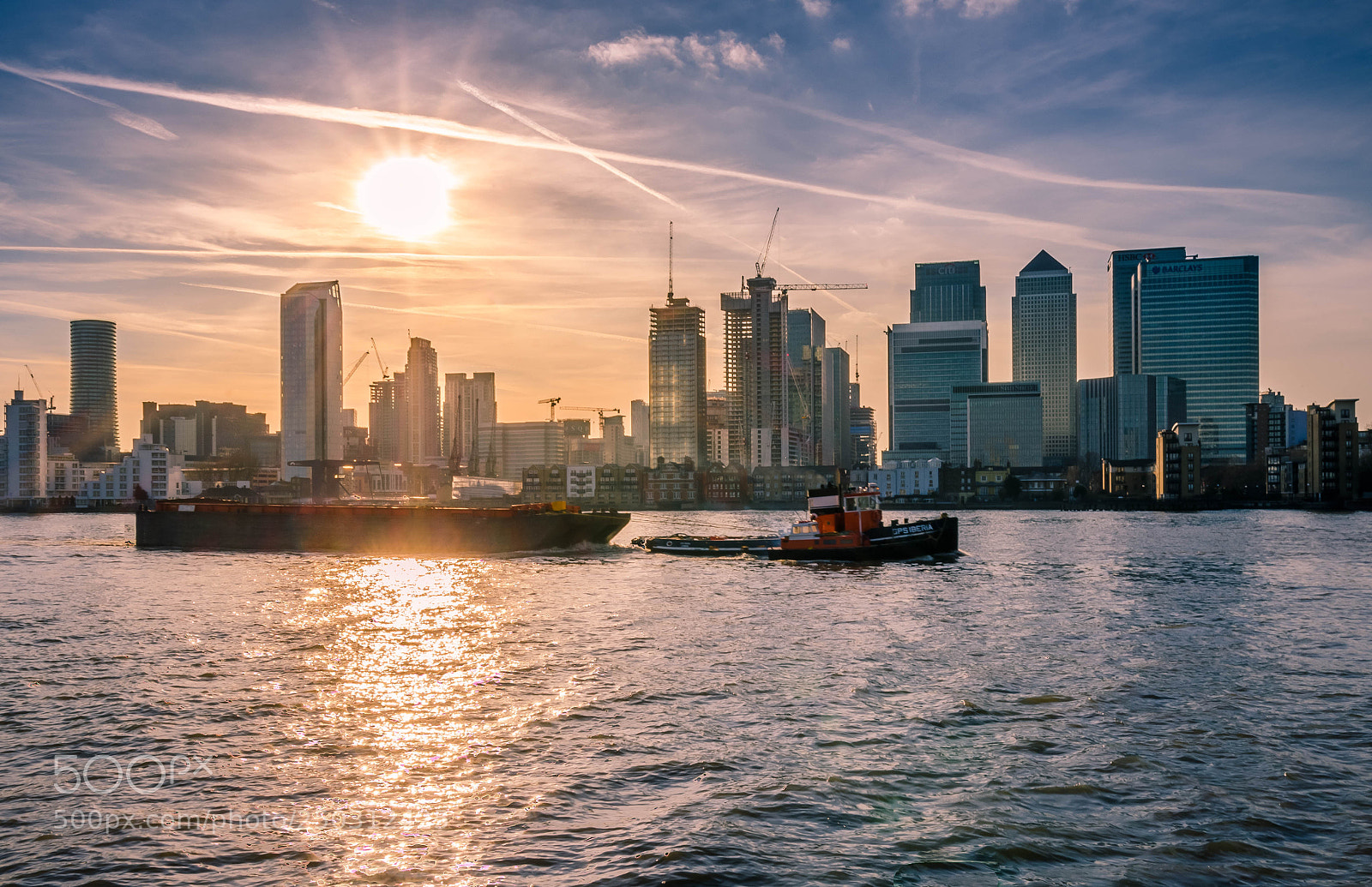 Nikon D7000 sample photo. Sunset barge photography