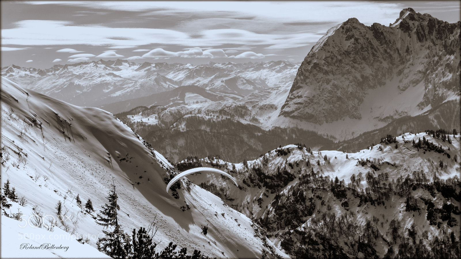 Sony a6000 sample photo. Paragliding over austria photography