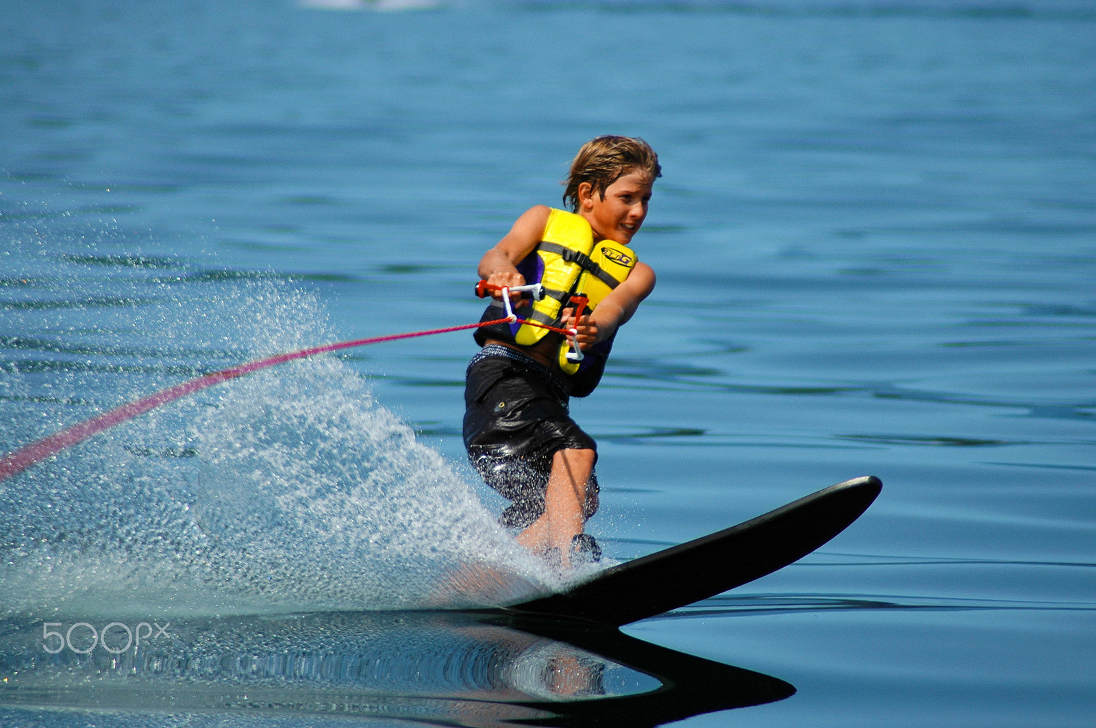 Nikon D70 sample photo. Single ski photography