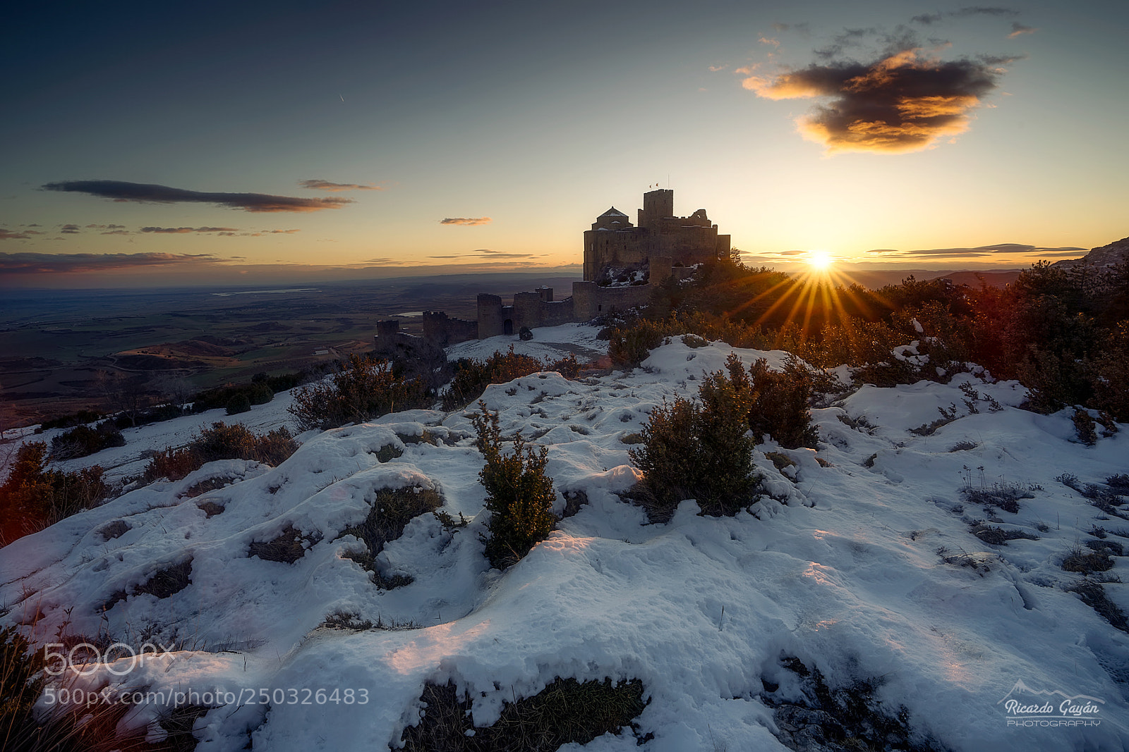 Sony a7R III sample photo. Snowy sunset in the photography