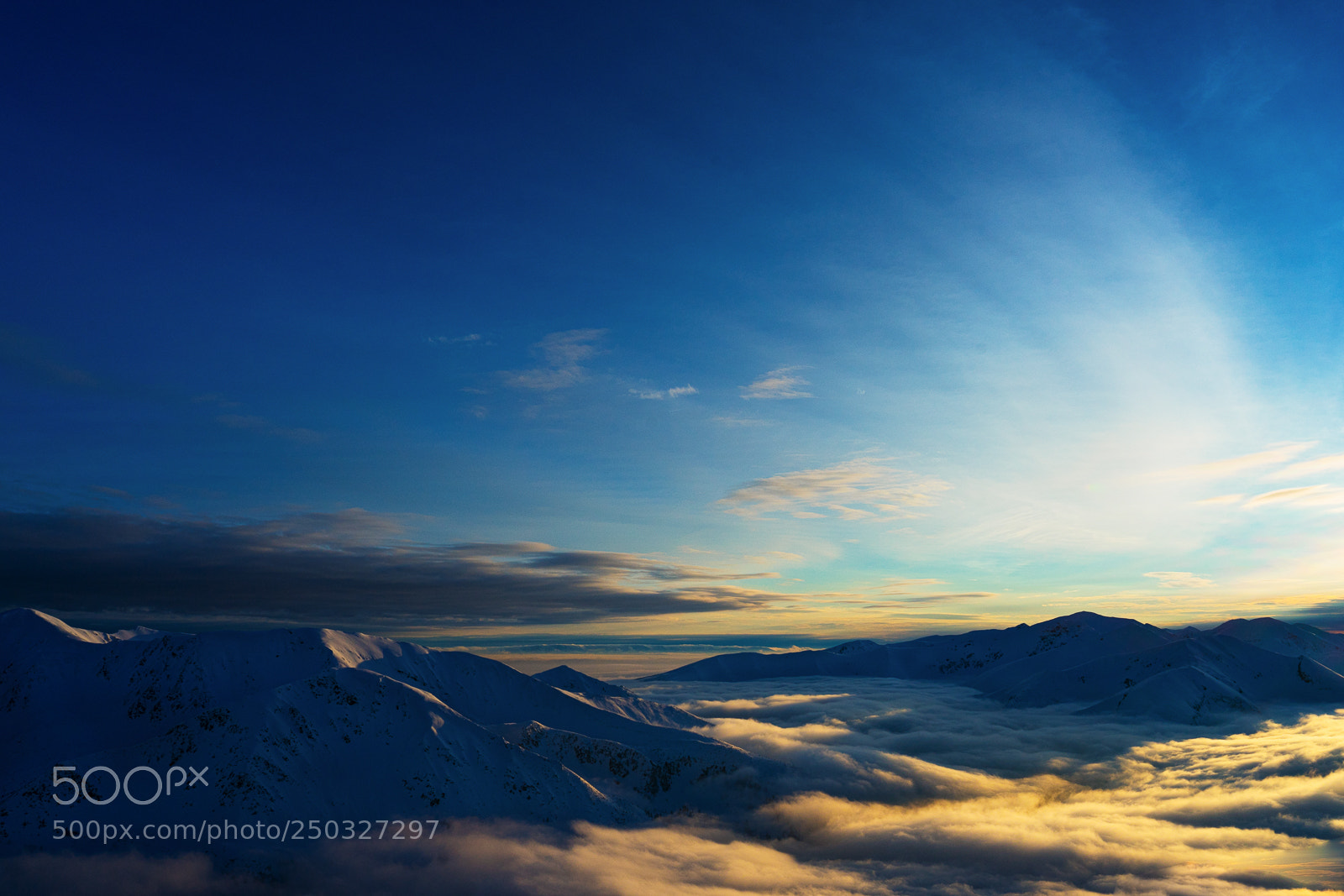 Sony a7 II sample photo. Mountain landscape over clouds. photography